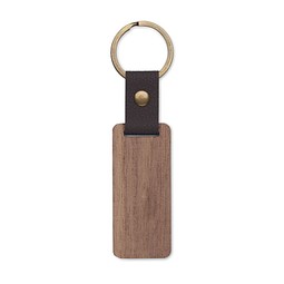 Schlüsselring Walnuss und PU NAWKEY, Holz
