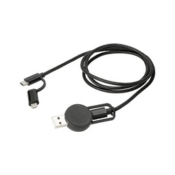 Schnell-Ladekabel Flexi, 5 in 1, schwarz