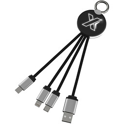 SCX.design C16 Kabel mit Leuchtlogo, schwarz
