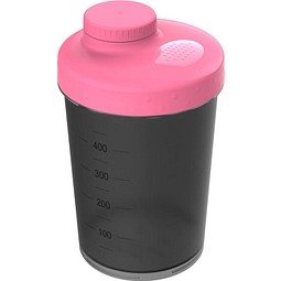 Werbeartikel Shaker Energy 0,40 l – weiß/schwarz – mit Logo bedruckt für Fitness und Büroalltag