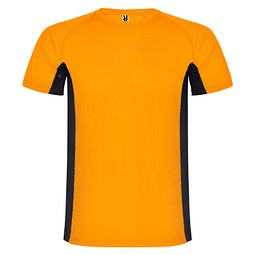 Shanghai Sport T-Shirt für Herren, Fluor Orange / schwarz, S