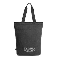 HALFAR Einkaufstasche Shopper Circle, schwarz meliert