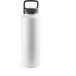 SINNER. Flasche aus 90% recyceltem Edelstahl mit einem großen Fassungsvermögen von bis zu 1200 ml, Weiß