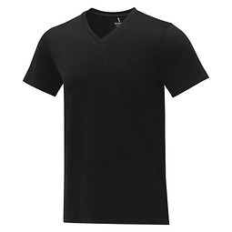 Somoto T-Shirt mit V-Ausschnitt für Herren, schwarz, XXL