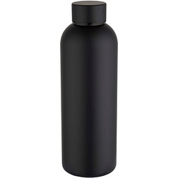 Spring 750 ml RCS-zertifizierte einwandige Trinkflasche aus recyceltem Edelstahl, schwarz