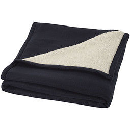 SEASONS Plaid-Decke Springwood aus Soft- und Sherpa-Fleece, dunkelblau