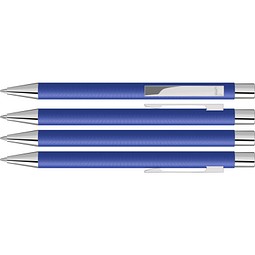 uma® Metall-Kugelschreiber Straight SI, blaue Mine, mittelblau