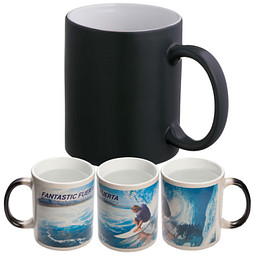 Sublimationstasse colour-changing Magic,schwarz