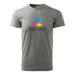 MALFINI T-Shirt Herren Basic, 2XL, dunkelgrau melliert