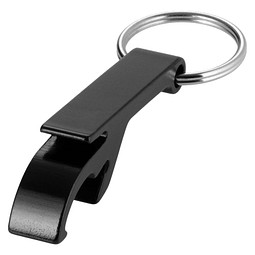 Tao Schlüsselanhänger mit Flaschen- und Dosenöffner aus recyceltem RCS Aluminium, schwarz