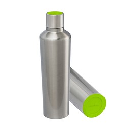 Thermotrinkflasche RETUMBLER-myDRINQEO 770, silber/hellgrün