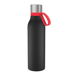 Thermotrinkflasche RETUMBLER-myNIZZA II 600 CERAMIC, schwarz, Ring rot