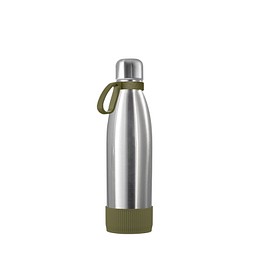 Thermotrinkflasche RETUMBLER-NIZZA, silber/dunkelgrün/dunkelgrün