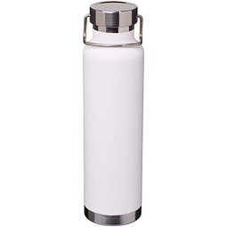 Thor 650 ml RCS-zertifizierte Kupfer-Vakuum Isolierflasche aus recyceltem Edelstahl, weiss