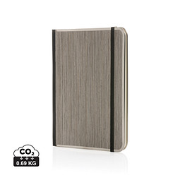 Treeline A5 Deluxe Notizbuch mit Holzeinband, grau