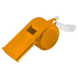 Trillerpfeife Sport mit Kordel, standard-orange