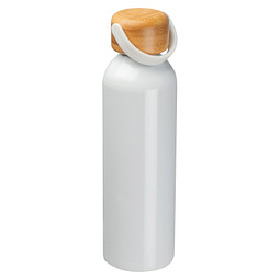 Trinkflasche aus recyceltem Aluminium, weiss