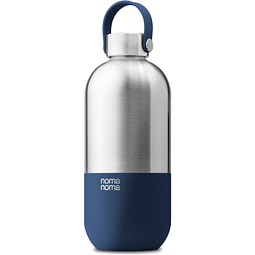 Trinkflasche Edelstahl, Blau 1000ml, Blau