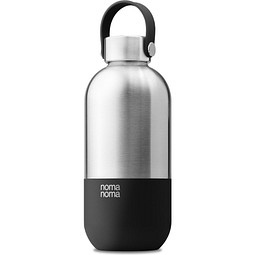 Trinkflasche Edelstahl, Schwarz 750ml, Schwarz