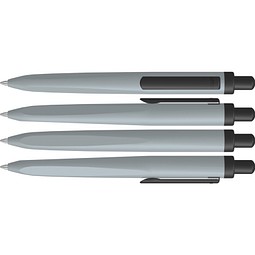 uma® Metall-Kugelschreiber TRION, hellgrau