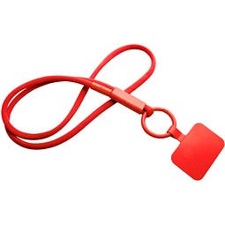 Tubyard Lanyard mit Telefonhalterung und Band aus recyceltem Kunststoff, rot