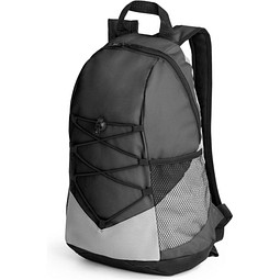 TURIM II. Rucksack aus 600D recyceltes Polyester, Schwarz