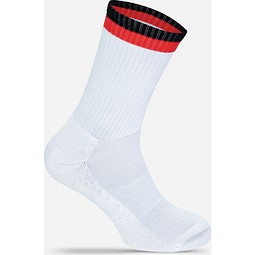 Two Tone Tennissocken, 42-46, White / Black / Red