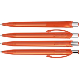 uma® BEAT transparent Druckkugelschreiber, orange