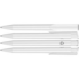 uma® HAPPY RECY Druckkugelschreiber, weiss