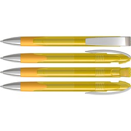 uma® LOOK grip transparent M SI Druckkugelschreiber, ocker