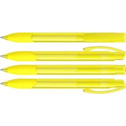 uma® OMEGA grip transparent Druckkugelschreiber, gelb