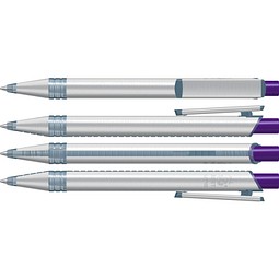 uma® RECYCLED PET PEN ALUMA transparent Druckkugelschreiber, dunkelviolett