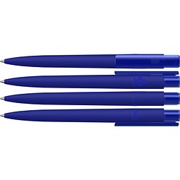 uma® RECYCLED PET PEN PRO K transparent GUM Druckkugelschreiber, dunkelblau