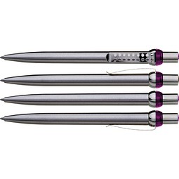 uma® RONDO chrom L Druckkugelschreiber, violett