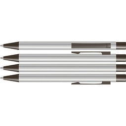 uma® STRAIGHT Druckkugelschreiber, silber