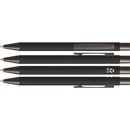 uma® STRAIGHT GUM RECY Druckkugelschreiber, schwarz