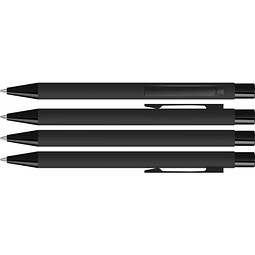 uma® STRAIGHT M GUM Druckkugelschreiber, schwarz