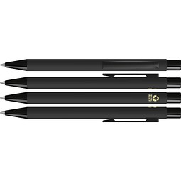uma® STRAIGHT M GUM RECY Druckkugelschreiber, schwarz