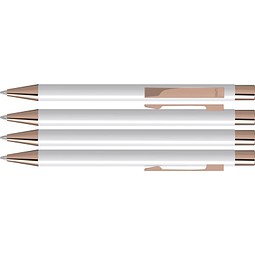 uma® STRAIGHT RO-GO Druckkugelschreiber, weiss