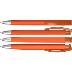 uma® TRINITY K transparent SI RECY Druckkugelschreiber, orange
