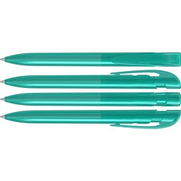 uma® YES transparent Druckkugelschreiber, petrol