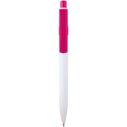Unica Kugelschreiber aus recyceltem Kunststoff (schwarze Mine), magenta