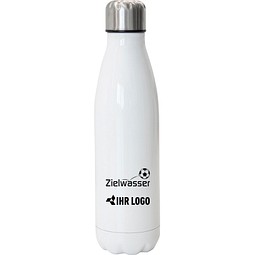 Vakuum-Isolierflasche Premium, 500 ml, Motiv Zielwasser, weiß