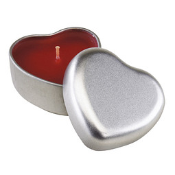Vanille-Duftkerze Good spirits, rot, silber