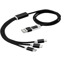 Versatile 5-in-1-Ladekabel, schwarz