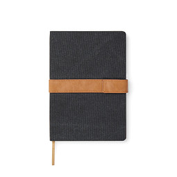 VINGA Bosler Notizbuch aus RCS recyceltem Canvas, schwarz