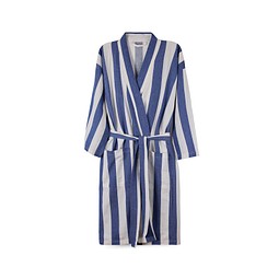 VINGA Ornos GRS Hamam-Bademantel L/XL, blau, weiß