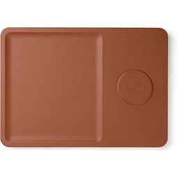 VINGA Timo RCS Desk-Charger und Ablage, braun