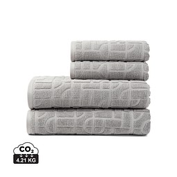 VINGA Verso Handtuch aus OCS Bio-Baumwolle, 4er-Set, grau