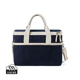 VINGA Volonne AWARE™ Kühlkorb aus recyceltem Canvas, navy blau, off white